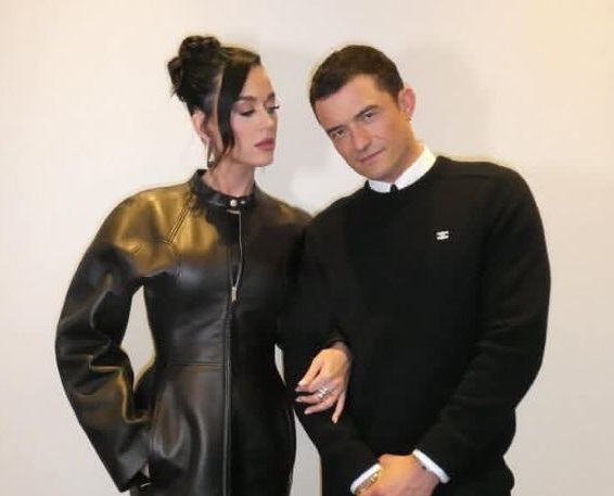 کیتی پری در کنار همسرش