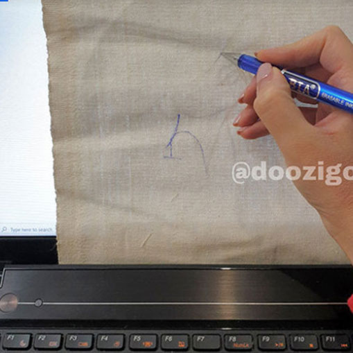 انتقال طرح روی پارچه گلدوزی روشن