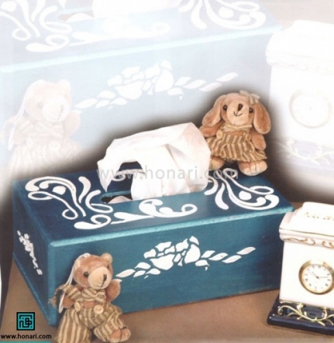 تزئین جعبه دستمال کاغذی 