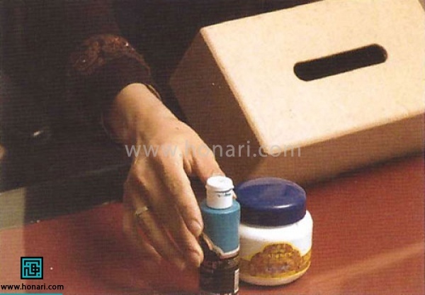 تزئین جعبه دستمال کاغذی