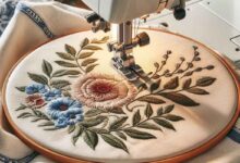 آموزش گلدوزی با چرخ خیاطی