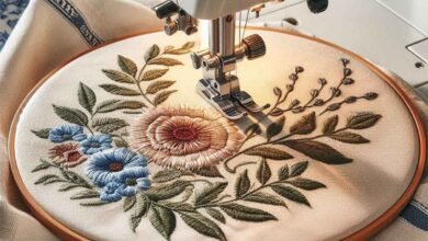 آموزش گلدوزی با چرخ خیاطی