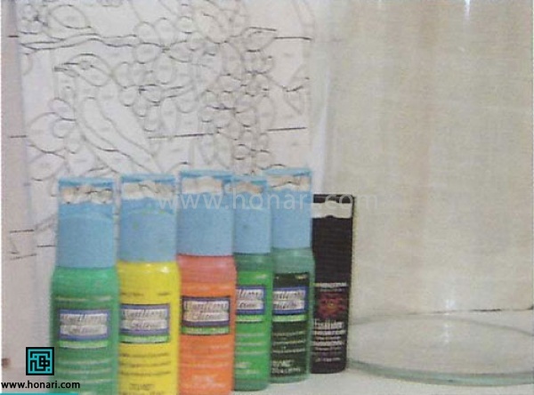 تزیین گلدان شیشه ای با استفاده از دورگیر