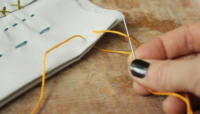 مرحله 11 دوخت دندان موشی