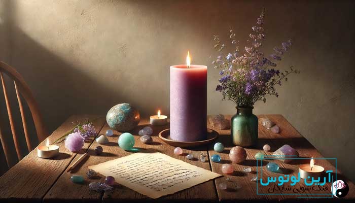 رنگ شمع در فنگ شویی بنفش