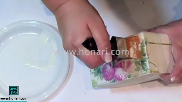 اموزش جعبه با طرح گل رز