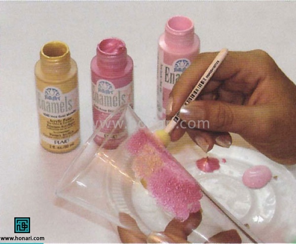 آموزش بیدسپر روی گلدان شیشه ای