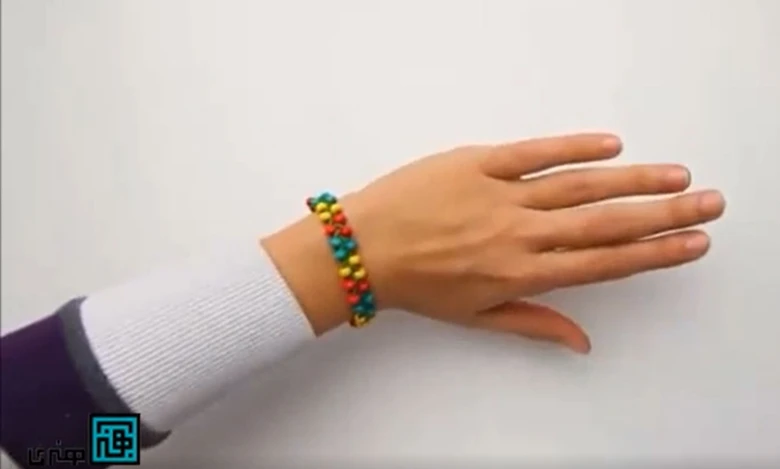 آموزش بافت دستبند با مهره