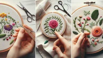 ابزارهای ضروری برای گلدوزی دستی