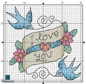 پترن شماره دوزی پرنده