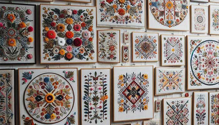 انتخاب طرح مناسب گلدوزی دیوارکوب