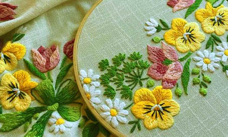 آموزش گلدوزی استامپ ورک