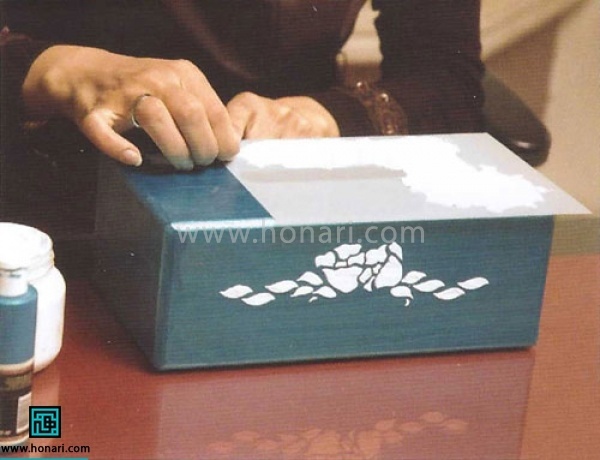 تزئین جعبه دستمال کاغذی