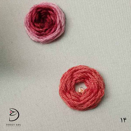 آموزش دوخت رز عنکبوتی در گلدوزی-14