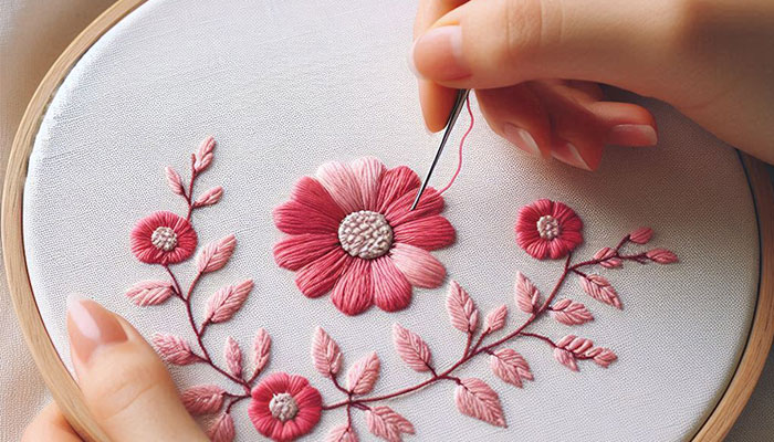 دوخت پرچم گل