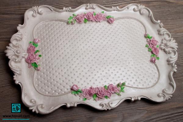 رنگ آمیزی ست سینی و زیرلیوانی پلی استر