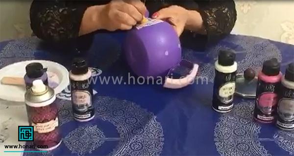  ‍ آموزش تكنيكی زيبا با رنگهای مولتی سورفيس روی قوری