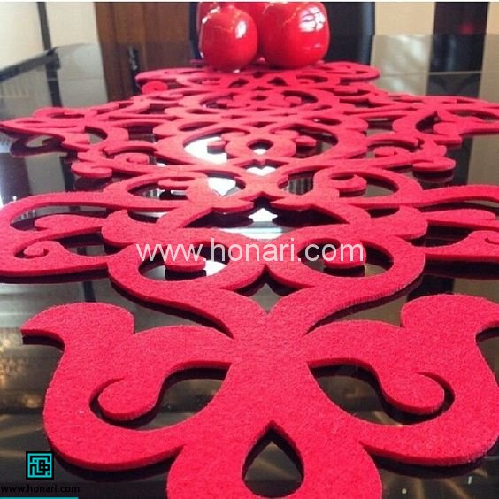 رومیزی نمدی هویه کاری شده