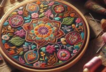 آموزش گلدوزي روي نمد