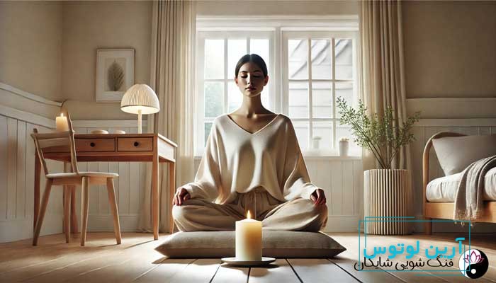 شمع سفید برای مراقبه و مدیتیشن