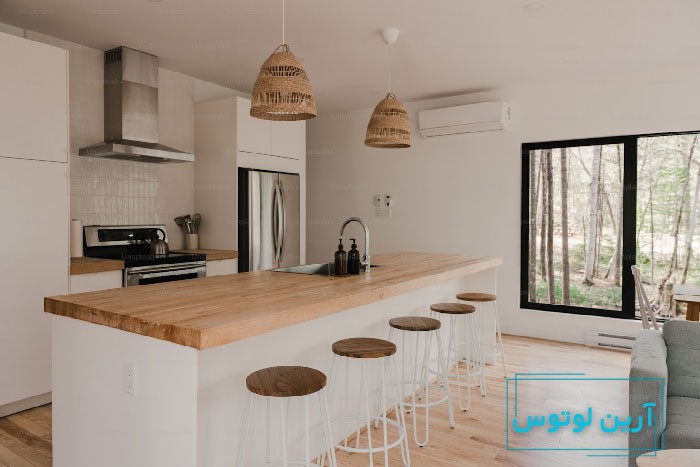 مبل و صندلی مینیمال در آشپزخانه
