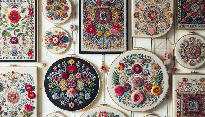 وسایل مورد نیاز دیوارکوبهای گلدوزی