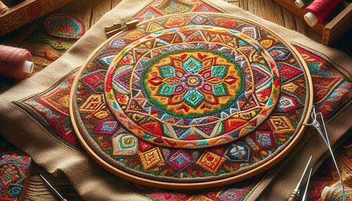 ابزار و مواد لازم براي گلدوزي روي نمد