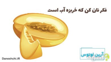 فکر نان کن که خربزه آب است