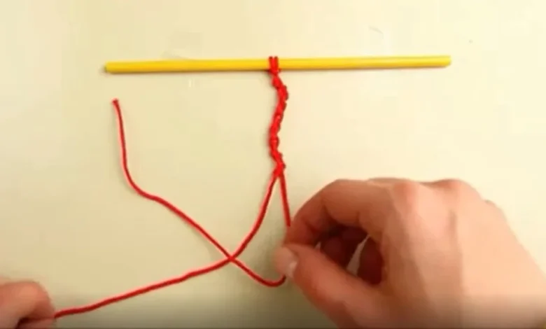 گره مربعی مکرومه