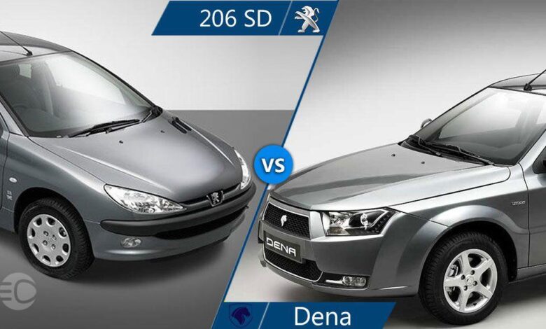 مقایسه دنا و پژو 206 صندوق دار