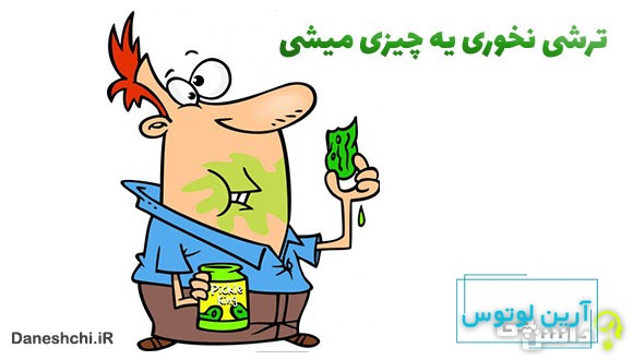 معنی ترشی نخوری یه چیزی میشی