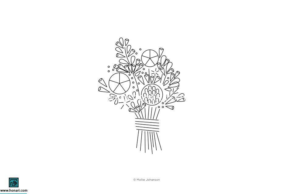 گل دوزی دسته گل 2