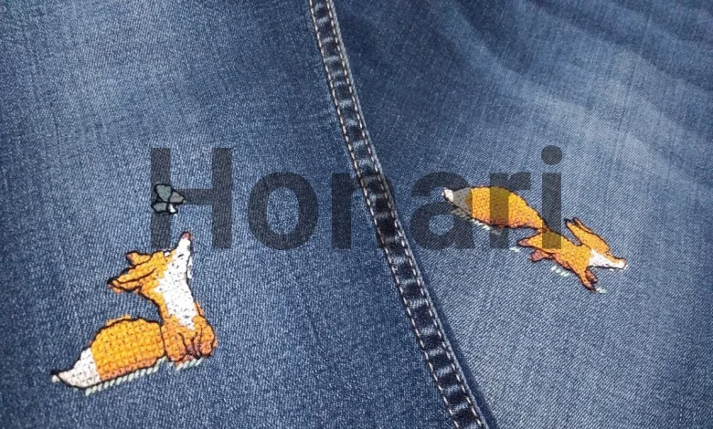 گلدوزیهای زیبا گلدوزی روی شلوار جین