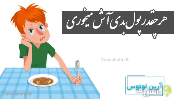 هر چقدر پول بدی آش میخوری 