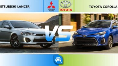 مقایسه میتسوبیشی لنسر و تویوتا کرولا