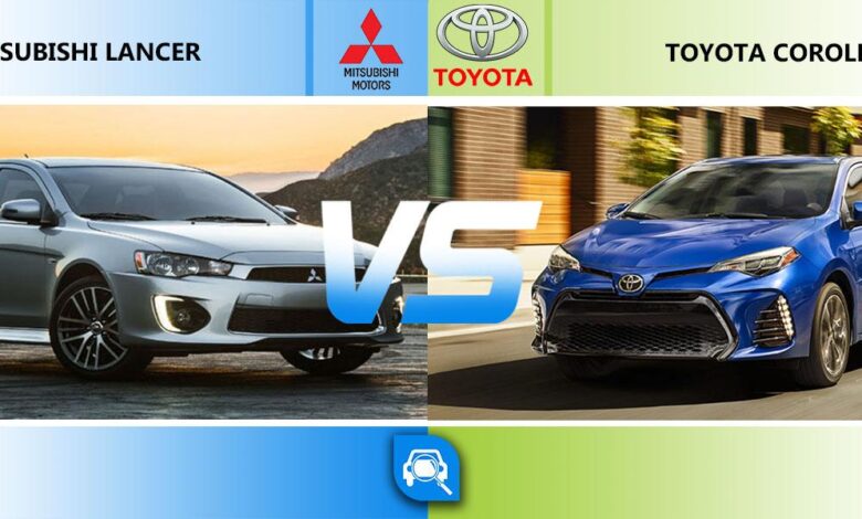 مقایسه میتسوبیشی لنسر و تویوتا کرولا