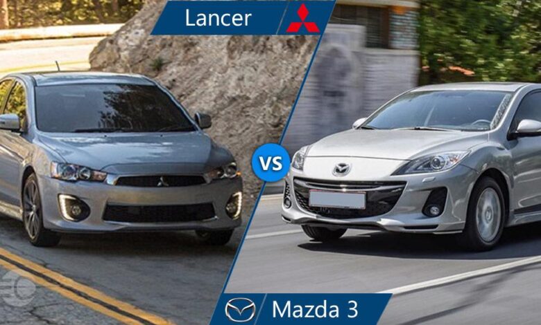 مقایسه میتسوبیشی لنسر و مزدا 3 جدید