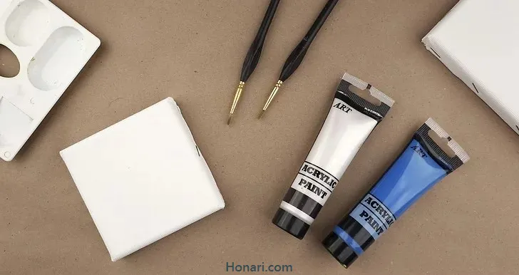 لوازم مورد نیاز نقاشی روی بوم با رنگ اکریلیک