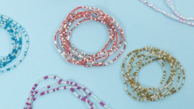 بافت دستبند با منجوق بدون دستگاه