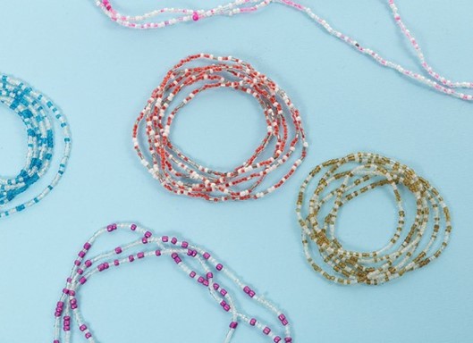 بافت دستبند با منجوق بدون دستگاه