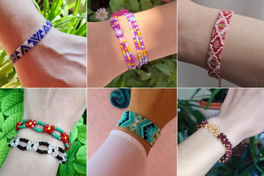 نقشه دستبند منجوق بافی