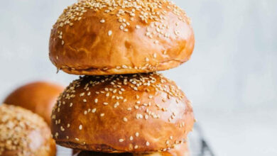 طرز تهیه نان برگر+ فیلم