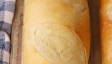 نان فرانسوی ساده خانگی