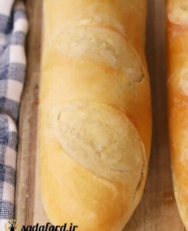 نان فرانسوی ساده خانگی