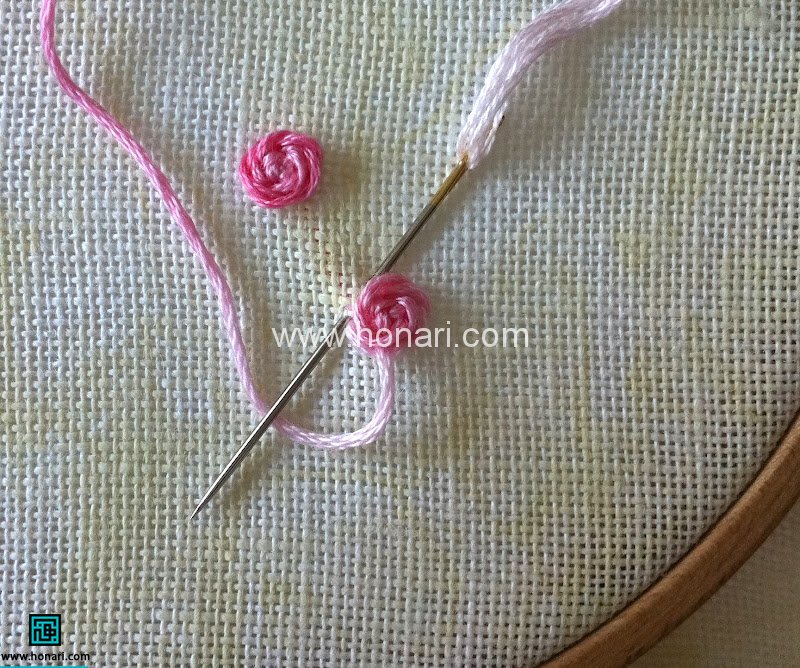 آموزش دوخت گل رز