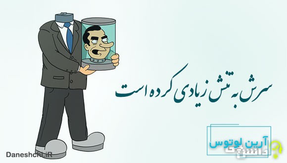 معنی ضرب المثل سرش به تنش زیادی کرده است