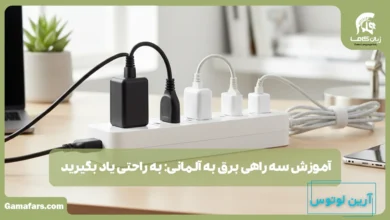 سه راهی برق به آلمانی