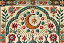 طرح خام گلدوزی جانماز