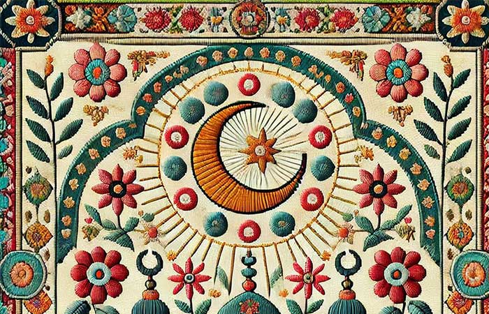 طرح خام گلدوزی جانماز