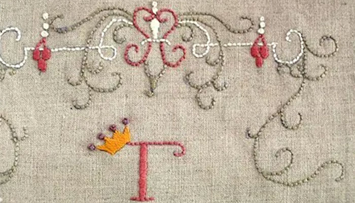 طرحهای حروف گلدوزی